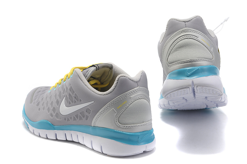 2012 Nike Free Run LiNa Traing Shoes Grey Yellow Blue White