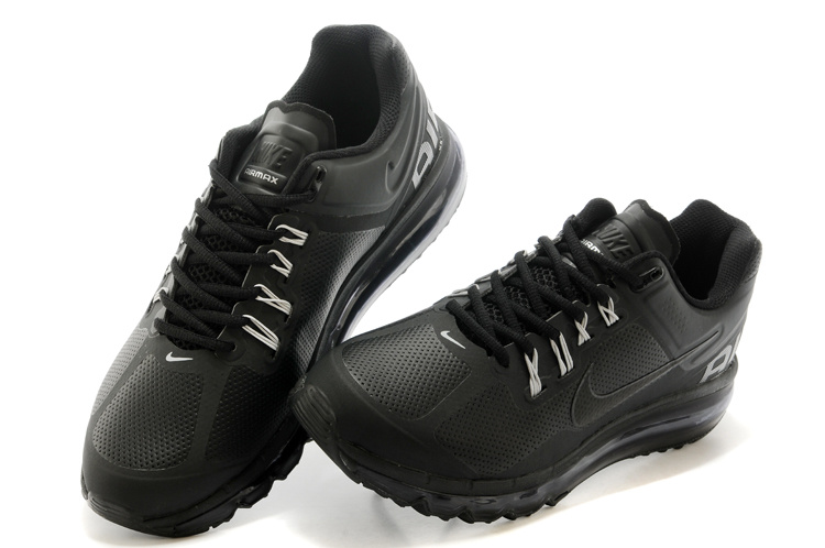 2013 Nike Air Max All Black Running Shoes