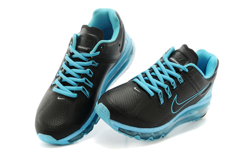2013 Nike Air Max Black Blue Running Shoes For Women - Click Image to Close