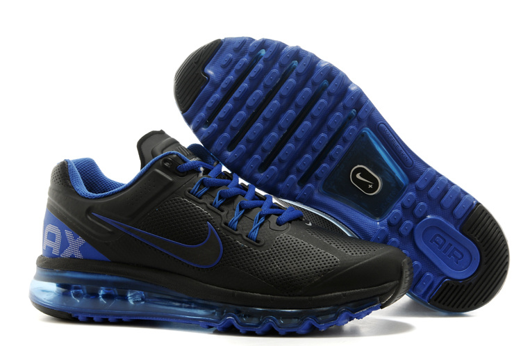 2013 Nike Air Max Black Blue Running Shoes