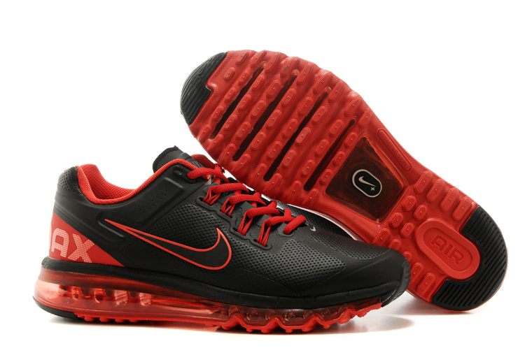 2013 Nike Air Max Black Red Running Shoes - Click Image to Close