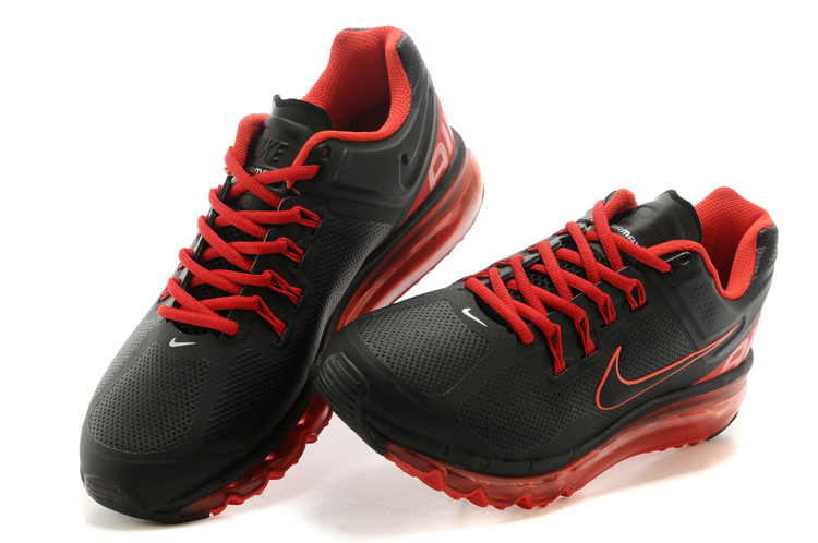 2013 Nike Air Max Black Red Running Shoes - Click Image to Close