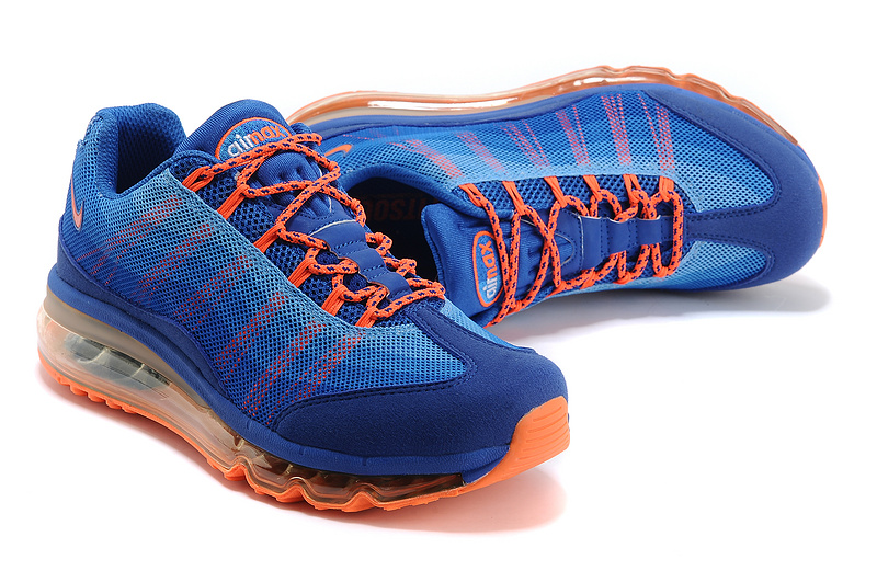 2013 Nike Air Max 95 Blue Orange Shoes - Click Image to Close