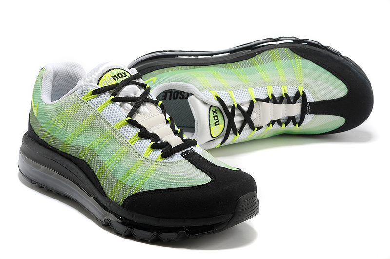 2013 Nike Air Max 95 Green Black Women Shoes - Click Image to Close