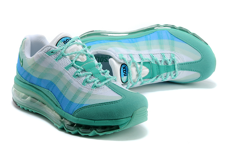 2013 Nike Air Max 95 Green Blue Women Shoes