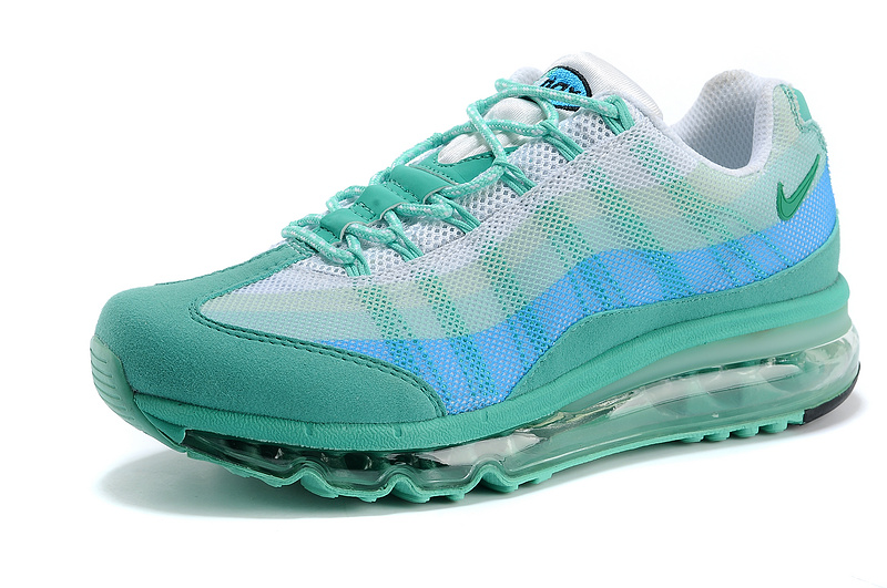 2013 Nike Air Max 95 Green Blue Women Shoes