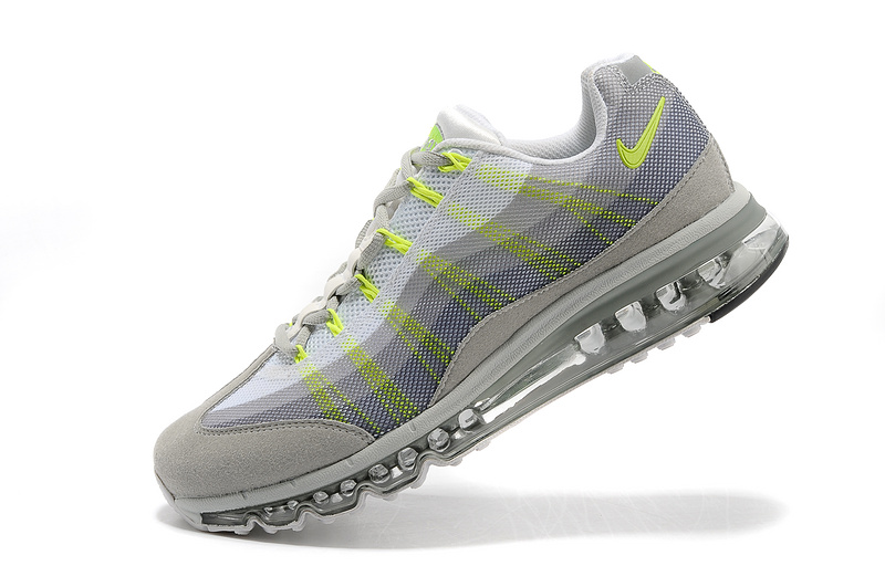 2013 Nike Air Max 95 Grey Flluorscent Shoes - Click Image to Close
