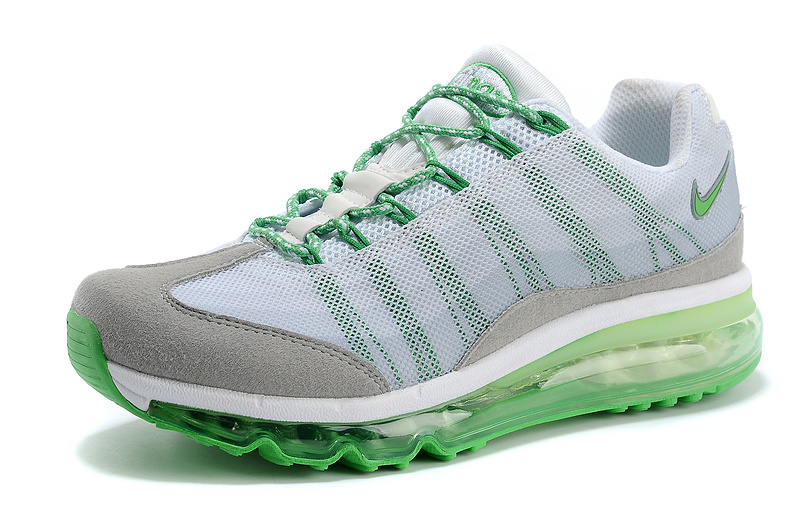 2013 Nike Air Max 95 Grey Green Shoes For Women - Click Image to Close