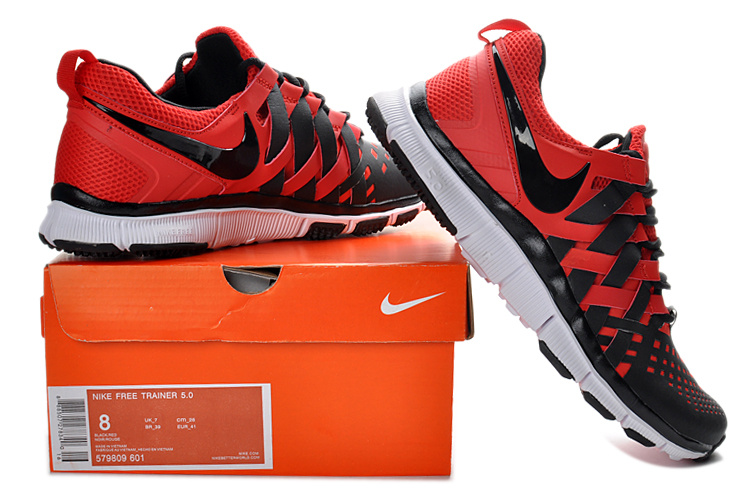 Classic Nike Free 5.0 Black Red White Running Shoes