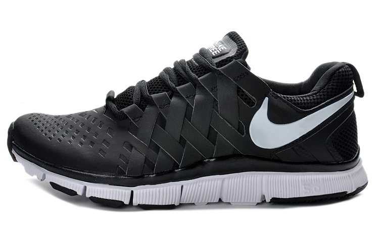 Classic Nike Free 5.0 Black White Running Shoes - Click Image to Close