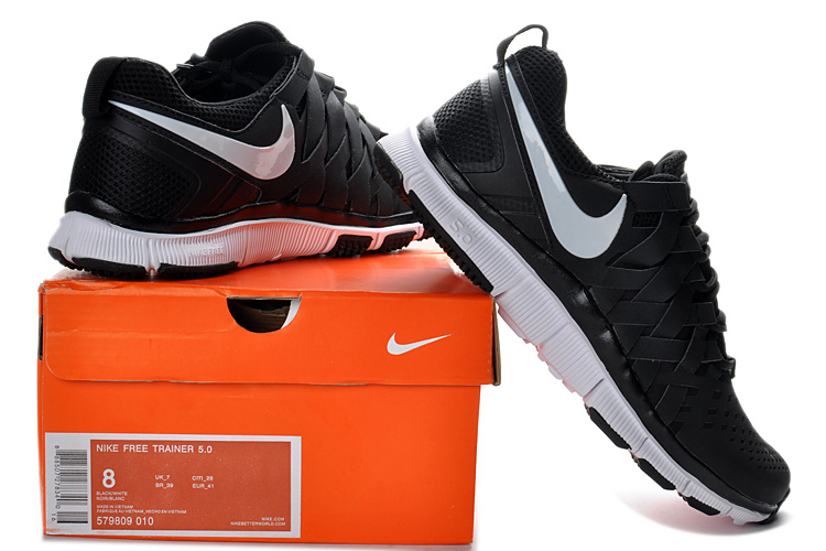 Classic Nike Free 5.0 Black White Running Shoes - Click Image to Close