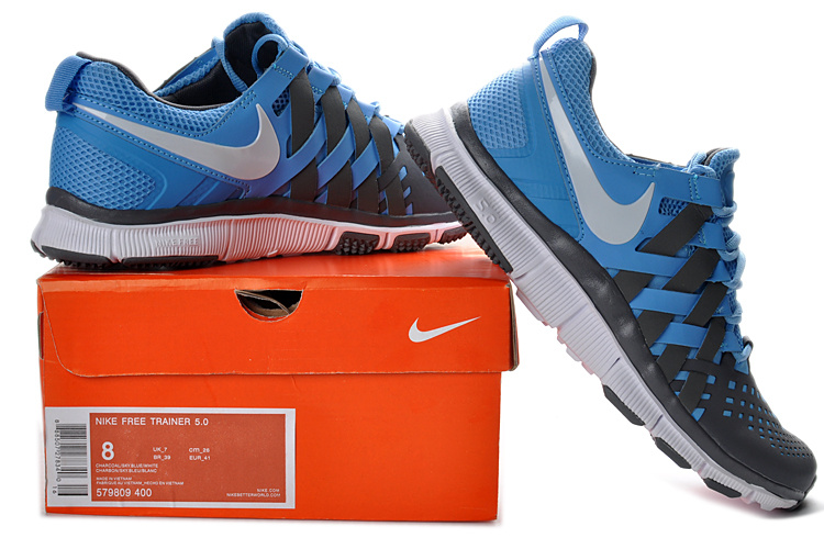 Classic Nike Free 5.0 Blue Grey Running Shoes - Click Image to Close