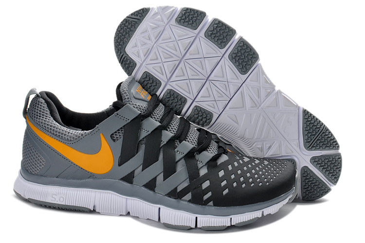 Classic Nike Free 5.0 Grey Black Running Shoes - Click Image to Close