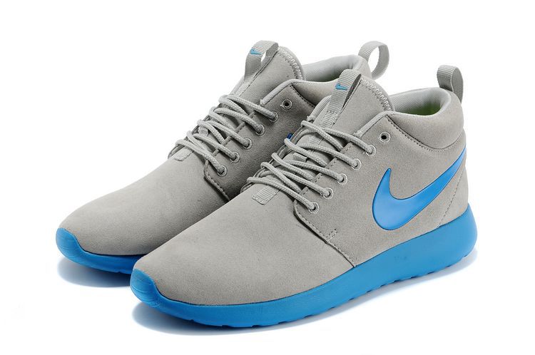 Nike Roshe Run High Grey Blue Shoes