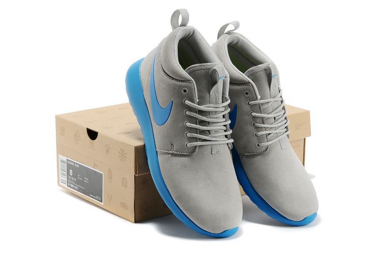 Nike Roshe Run High Grey Blue Shoes