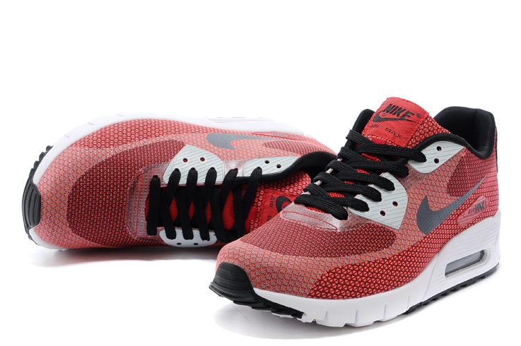 2014 Nike Air Max 90 Wine Red Black White Shoes