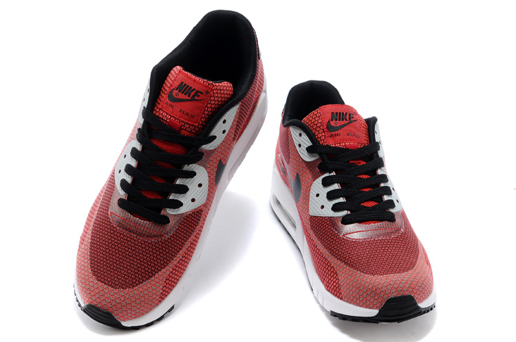 2014 Nike Air Max 90 Wine Red Black White Shoes - Click Image to Close