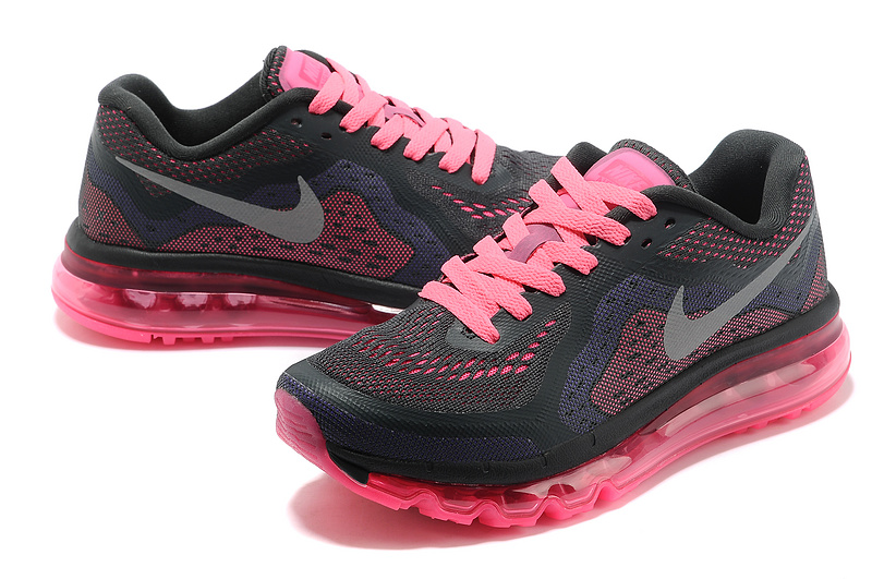 2014 Nike Air Max Cushion Black Pink For Women - Click Image to Close