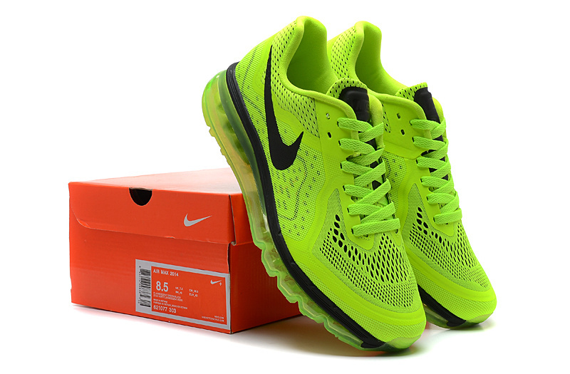 2014 Nike Air Max Cushion Green Black Lovers Shoes - Click Image to Close