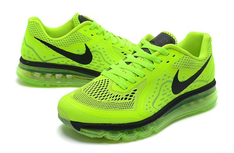 2014 Nike Air Max Cushion Green Black Lovers Shoes - Click Image to Close