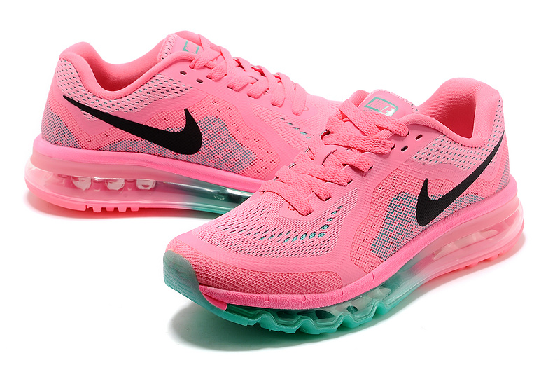 2014 Nike Air Max Cushion Pink Green For Women - Click Image to Close