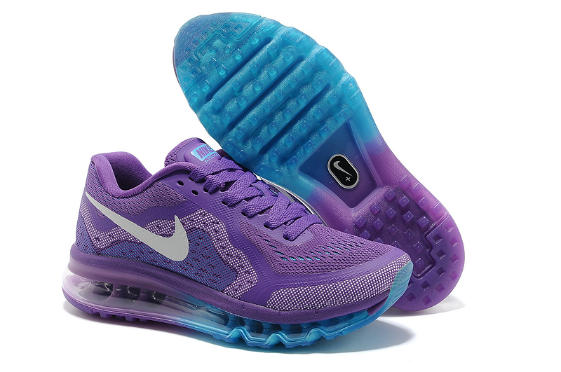 2014 Nike Air Max Cushion Purple Blue For Women