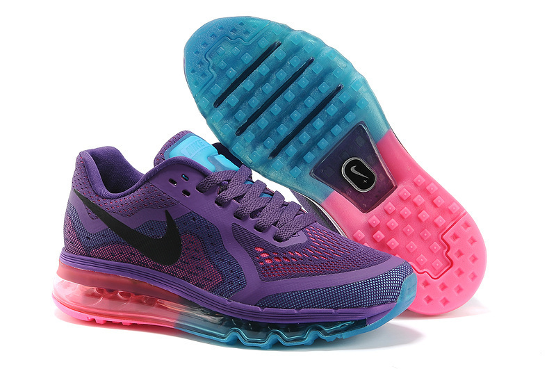 2014 Nike Air Max Cushion Purple Blue Pink For Women