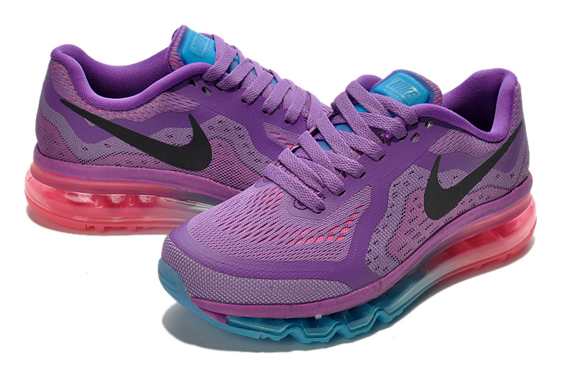 2014 Nike Air Max Cushion Purple Blue Pink For Women - Click Image to Close