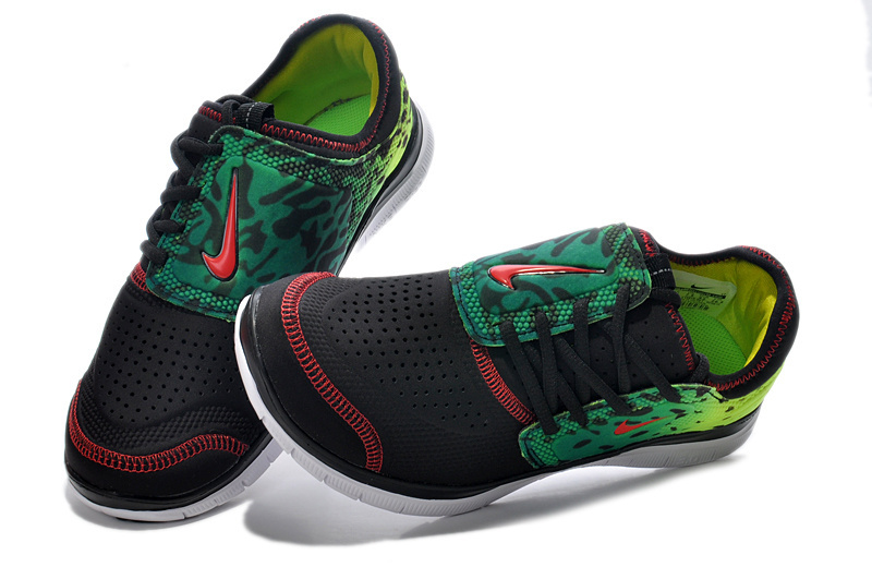 Nike Free Run 3.0 Shoes Black Blue Green Red