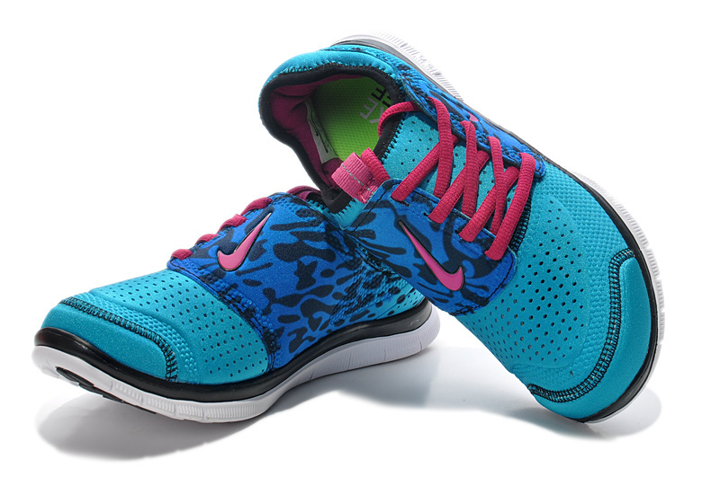 Nike Free Run 3.0 Shoes Blue Pink Black - Click Image to Close