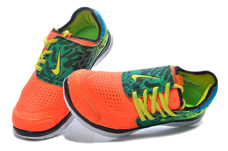 Nike Free Run 3.0 Shoes Orange Yellow Green