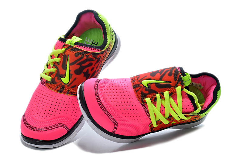 Nike Free Run 3.0 Shoes Pink Yellow Red - Click Image to Close