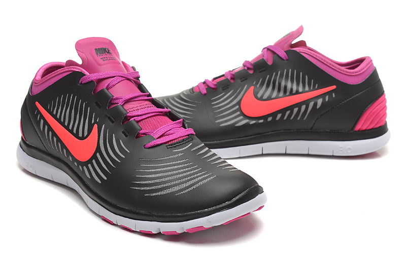 2014 WMNS Nike Free Balanza Black Pink Red Shoes For Women - Click Image to Close