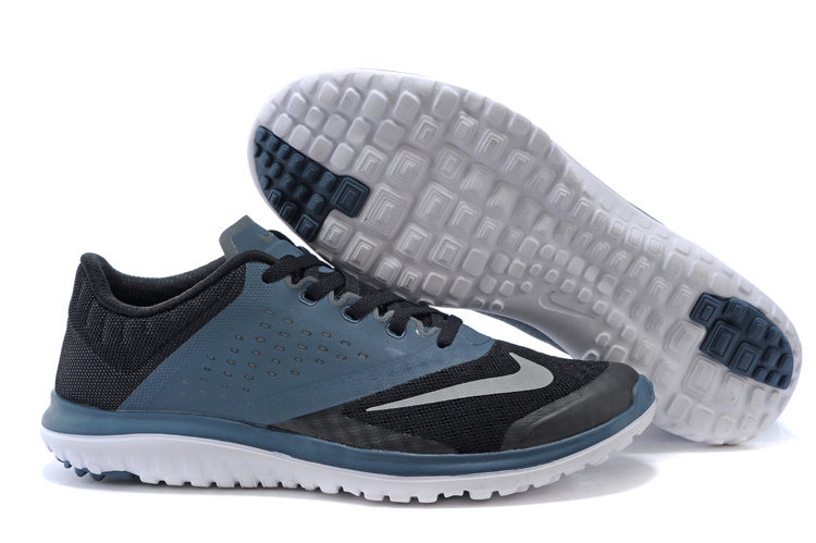 2015 Nike Free 5.0 V2 Black Blue Running Shoes - Click Image to Close