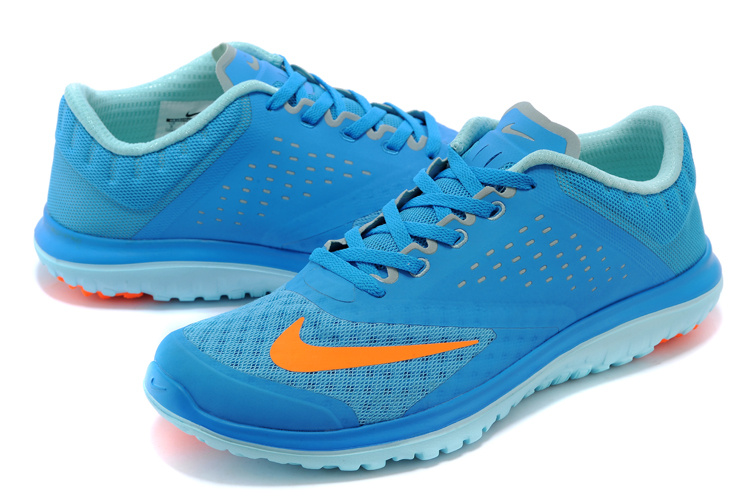2015 Nike Free 5.0 V2 Blue Orange Running Shoes
