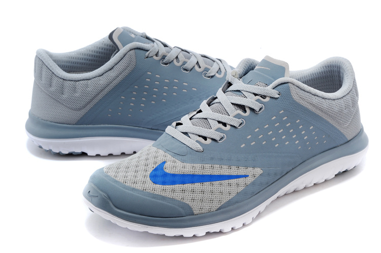 2015 Nike Free 5.0 V2 Grey Blue Running Shoes
