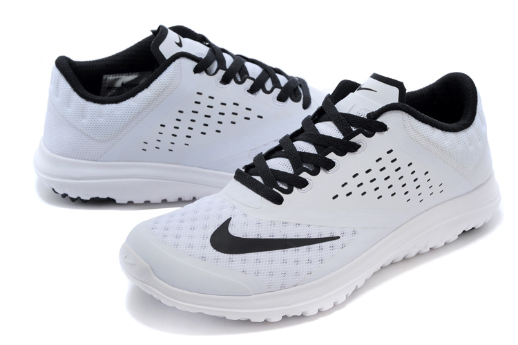2015 Nike Free 5.0 V2 White Black Running Shoes