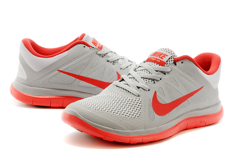New Nike Free Run 4.0 V4 Grey Pink Running Shoes - Click Image to Close