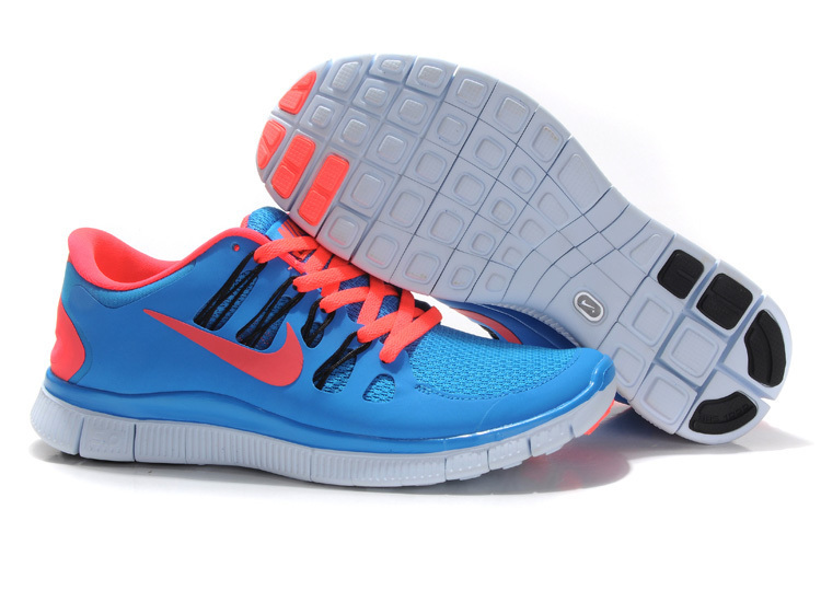 Trendy Nike Free Run 5.0 2 Baby Blue Orange - Click Image to Close