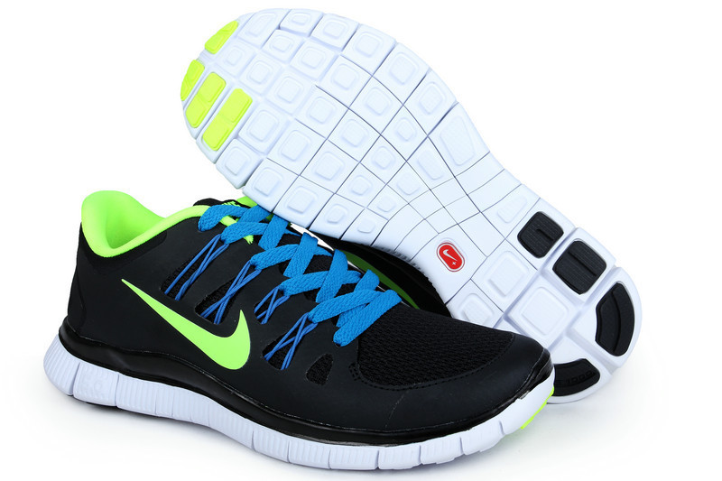 Trendy Nike Free Run 5.0 2 Black Blue Green