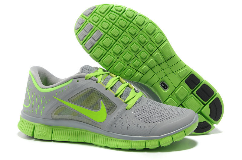 Trendy Nike Free Run 5.0 2 Grey Green