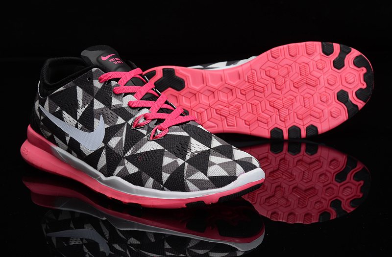 2015 Nike Fren 5.0 Knit Black Red Training Shoes For Women