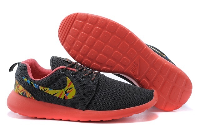 2015 Nike Roshe Run Black Red Shoes - Click Image to Close