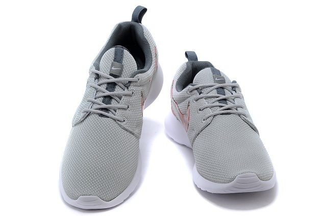 2015 Nike Roshe Run Grey Red Women Shoes