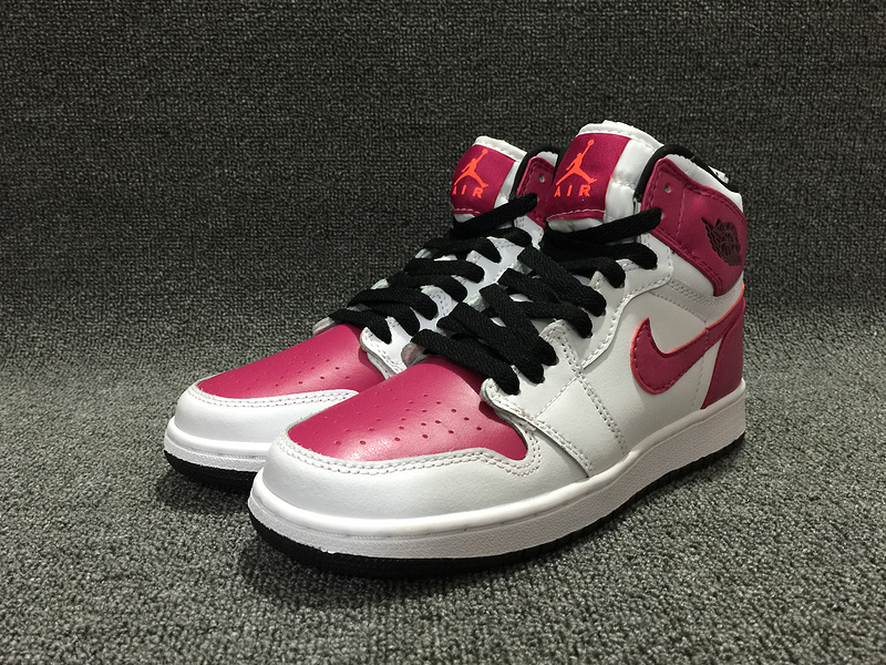 Air Jordan 1 GS Spirit Fuchsia White Red Black Shoes