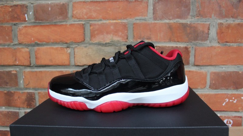 Air Jordan 11 Low Bred GS Black Red Shoes