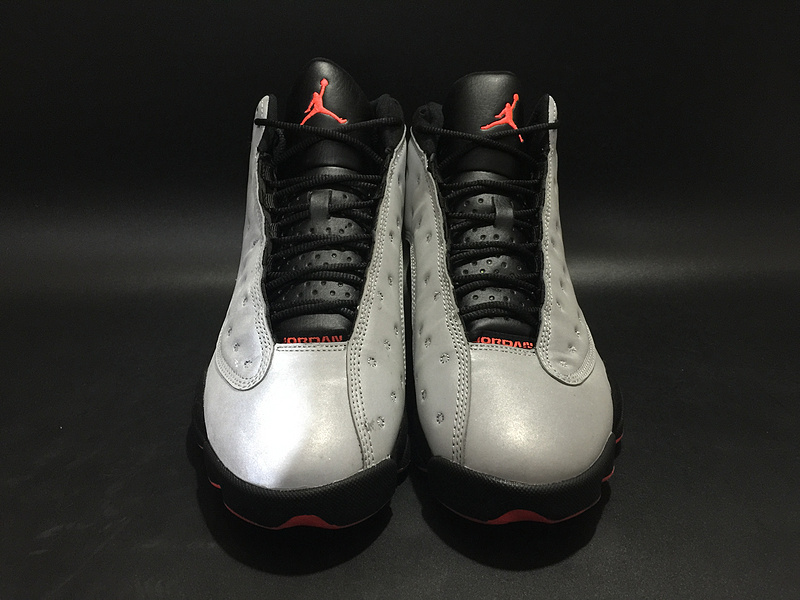 Air Jordan 13 GS Reflective White Black Red Shoes - Click Image to Close