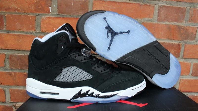 Air Jordan 5 Oreo Black GS Shoes - Click Image to Close