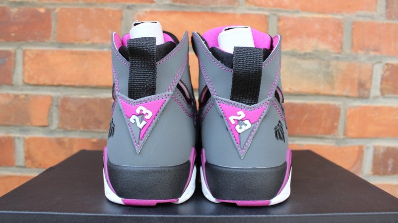 Air Jordan 7 GS Valentine Day Grey Black Purple Shoes