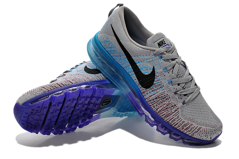 Nike Air Max 2014 Flyknit Grey Blue Shoes